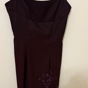 Y2K City Triangles Plum babydoll dress